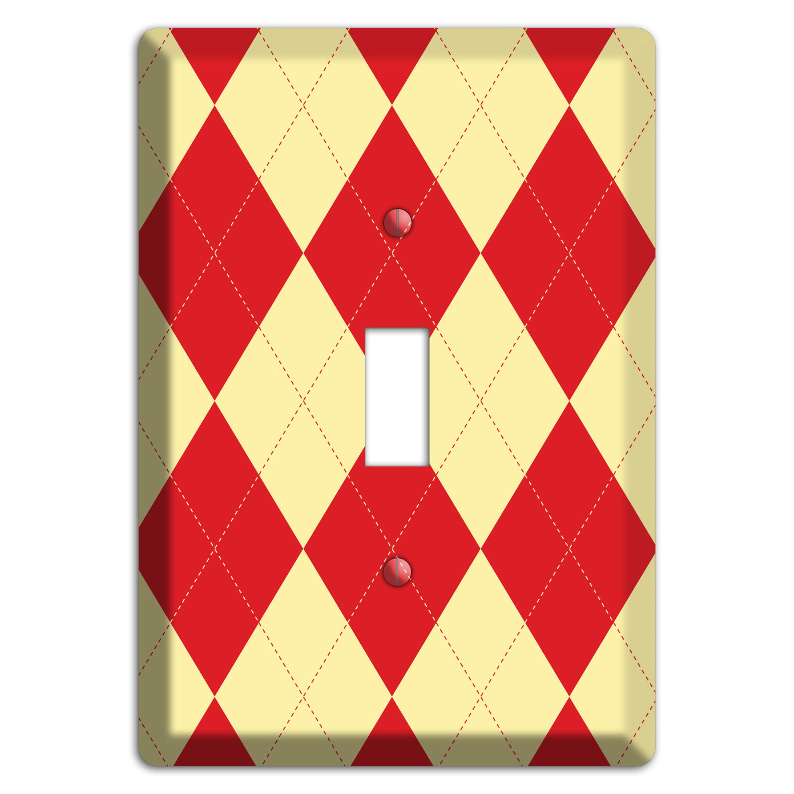 Orange and Yellow Argyle Cover Plates