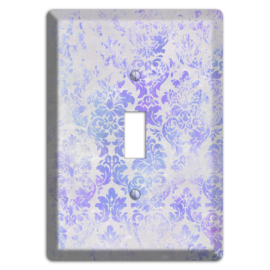 Periwinkle Gray Whimsical Damask Cover Plates
