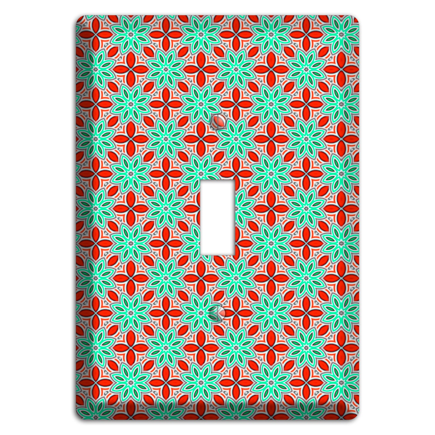 Green and Red Foulard Cover Plates