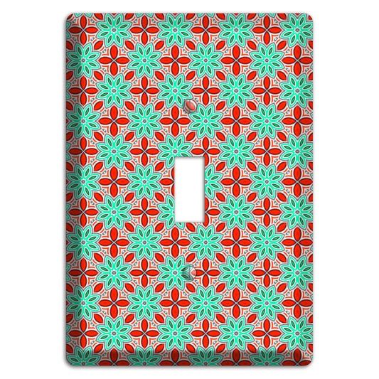 Green and Red Foulard Cover Plates