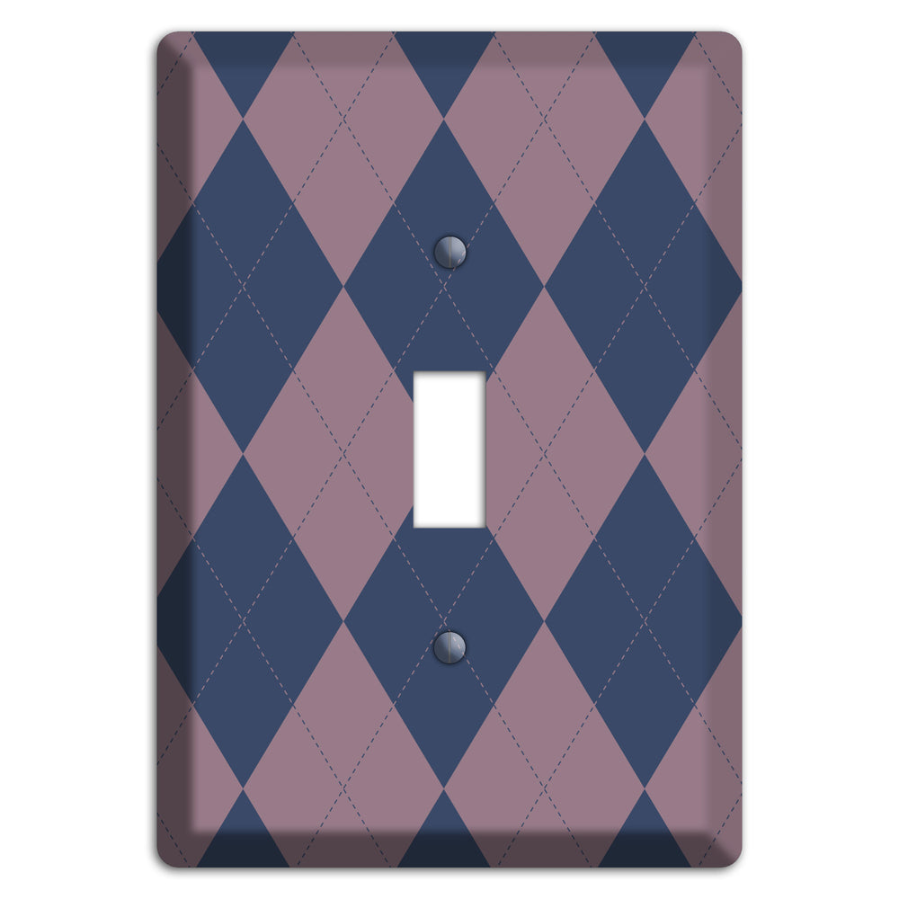 Purple Argyle Cover Plates