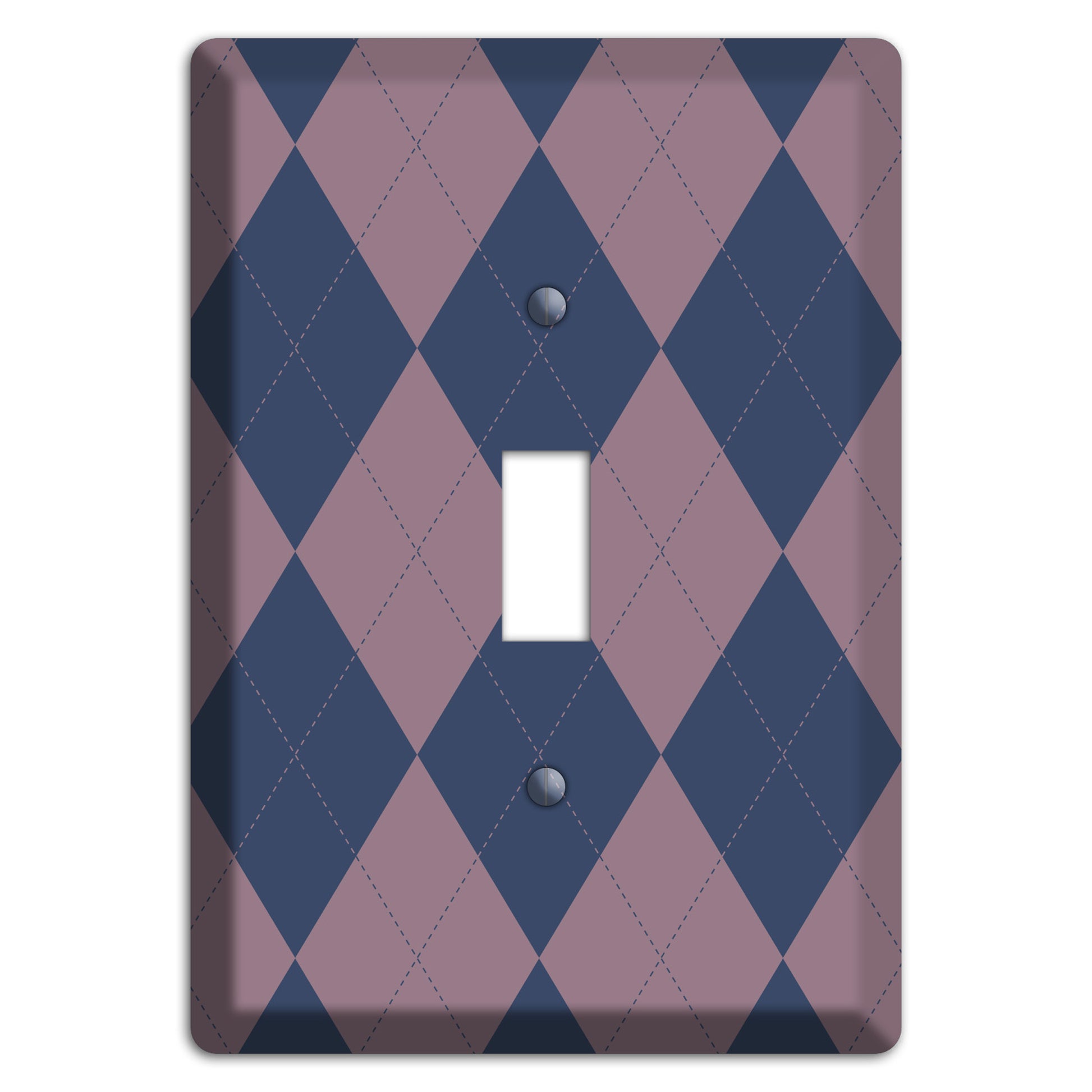 Purple Argyle Cover Plates