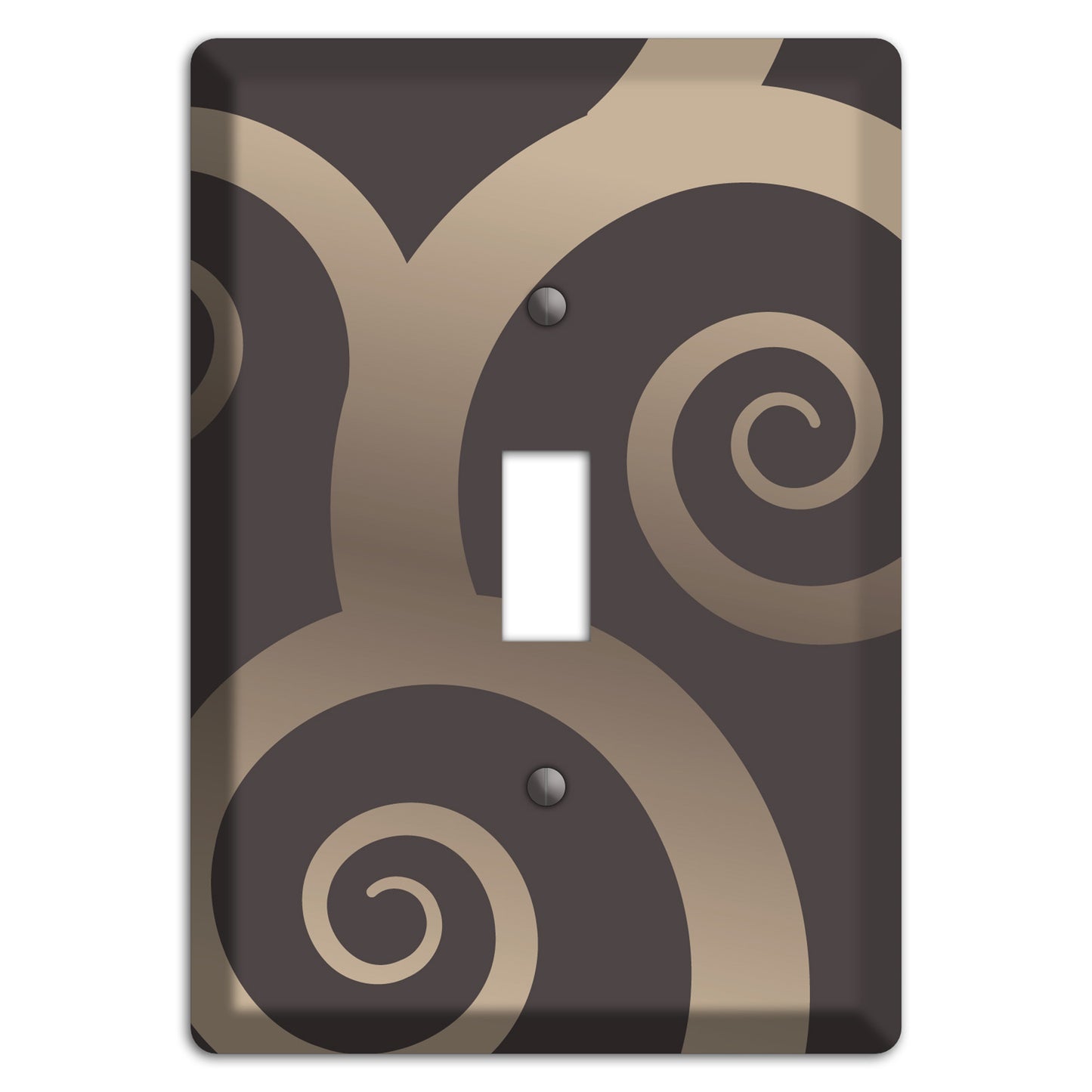 Brown with Beige Large Swirl Cover Plates