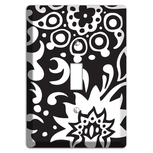 Black with White Boteh Cover Plates