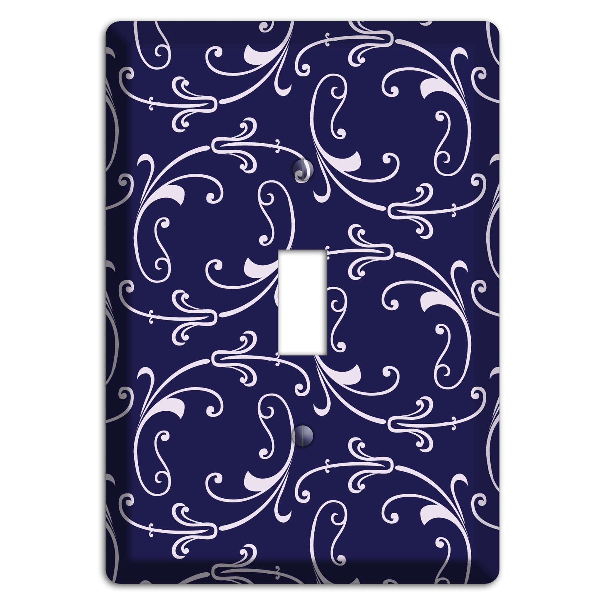 Navy Victorian Sprig Cover Plates