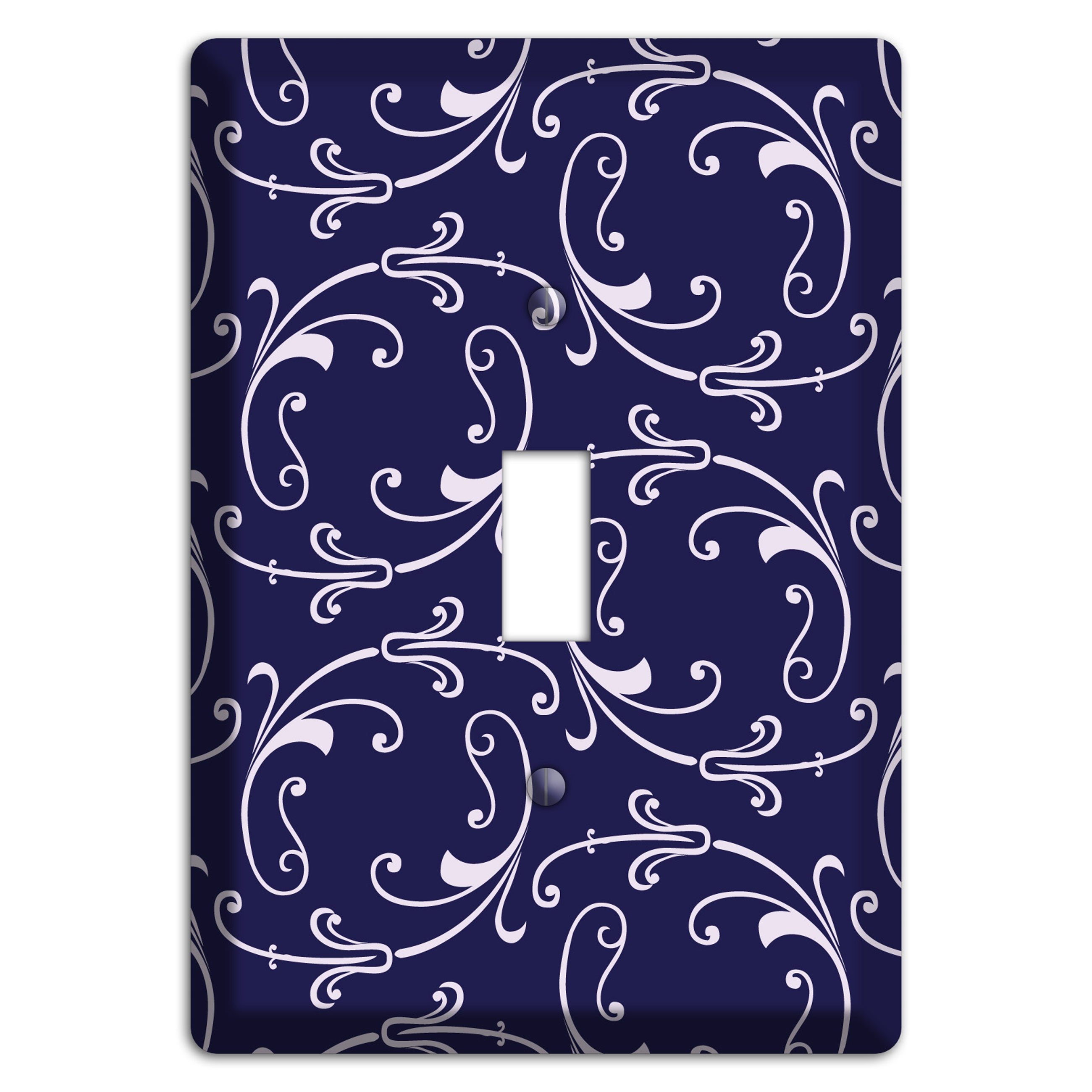 Navy Victorian Sprig Cover Plates