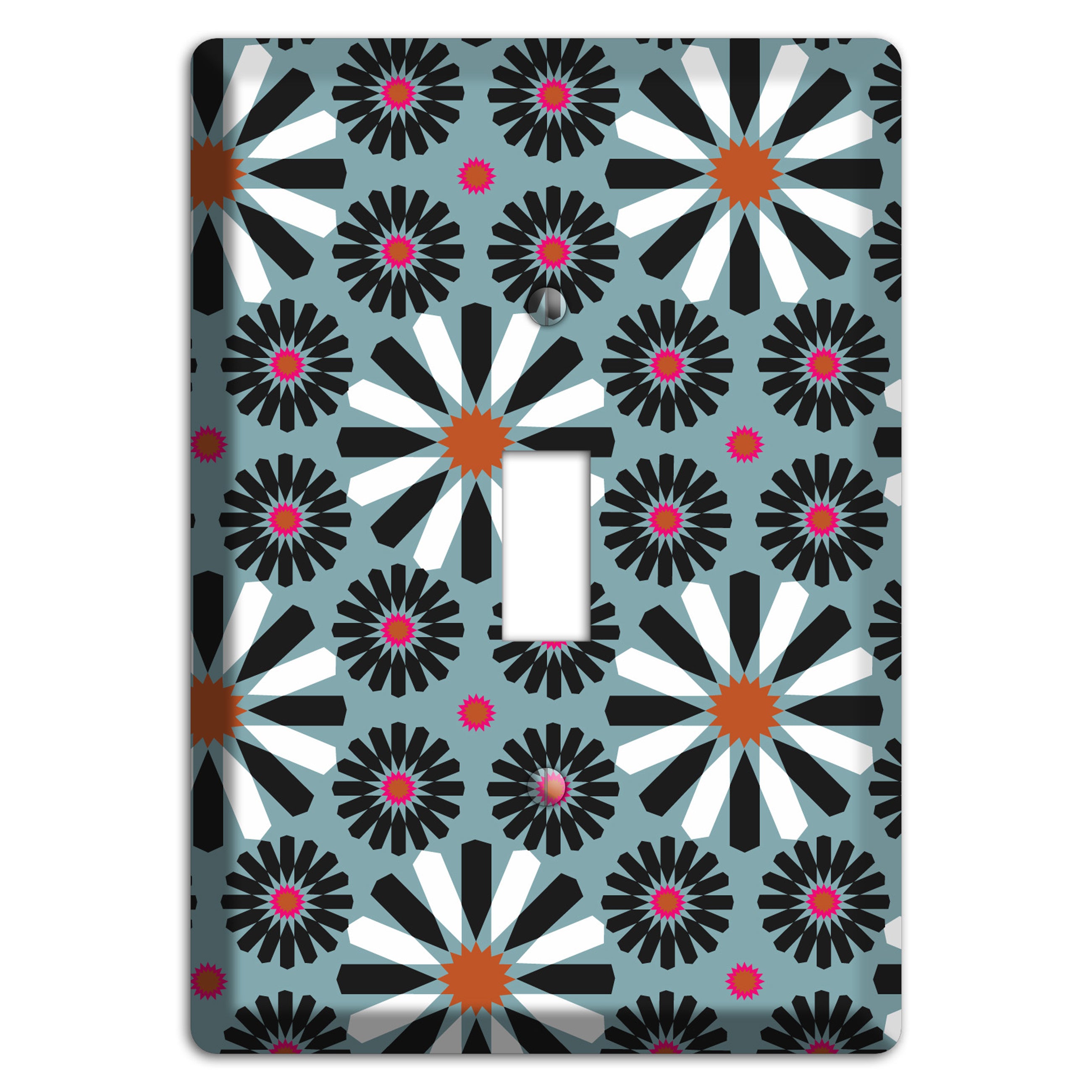 Dusty Blue with Scandinavian Floral Cover Plates