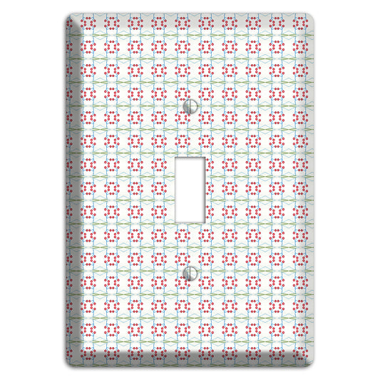 White with Red and Green Tapestry Cover Plates