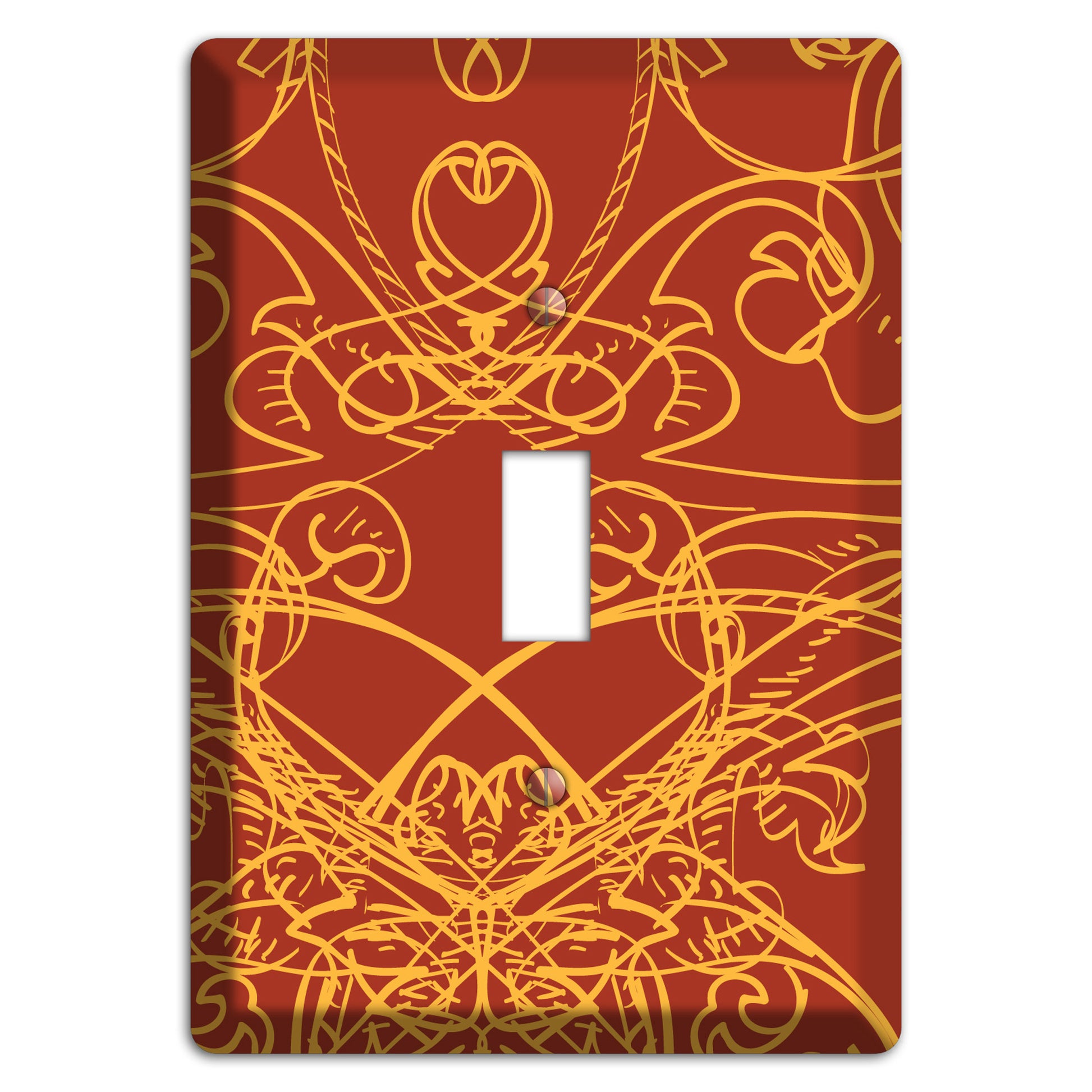 Red Deco Sketch Cover Plates