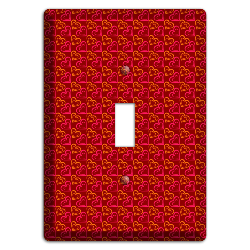 Red and Orange Hearts Cover Plates