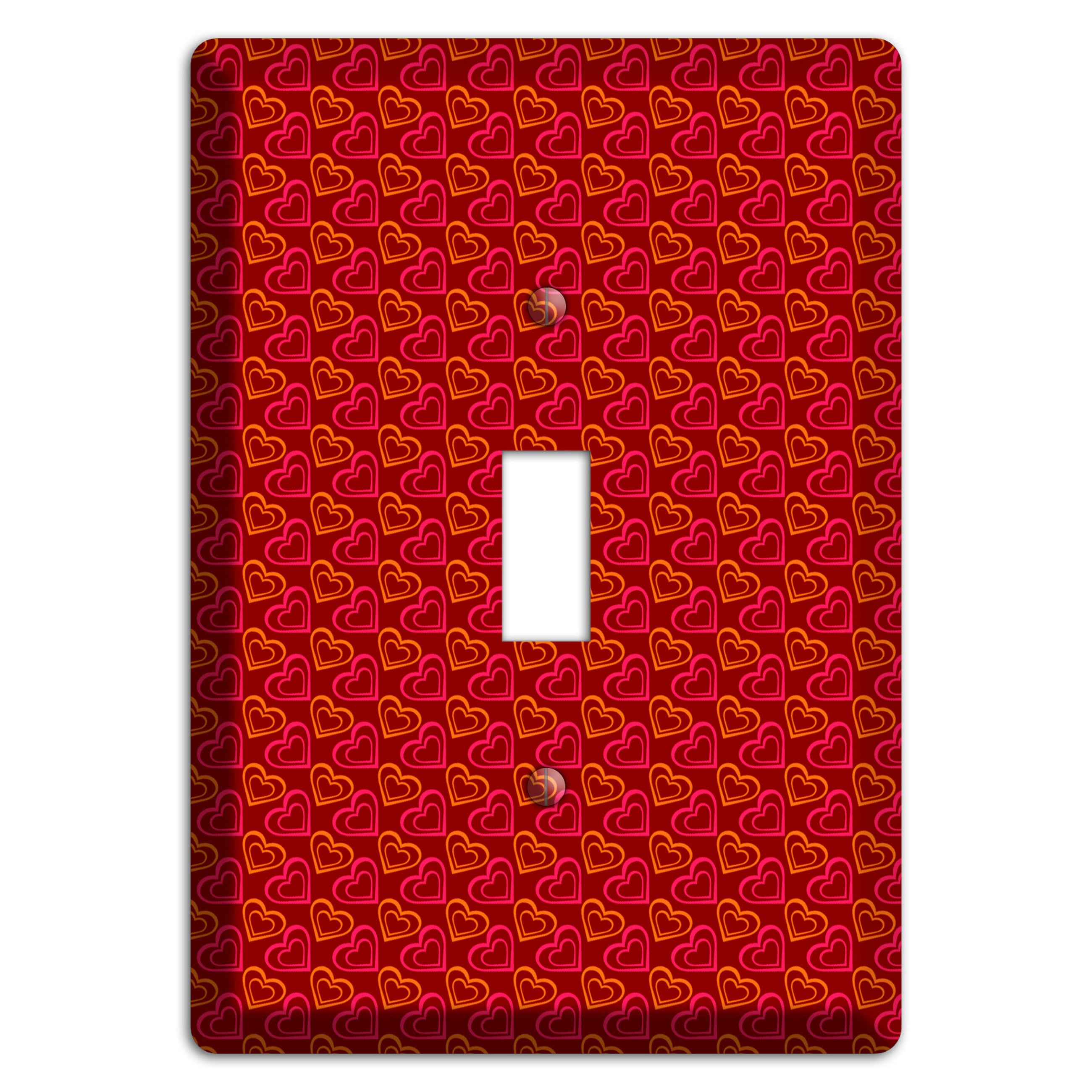 Red and Orange Hearts Cover Plates