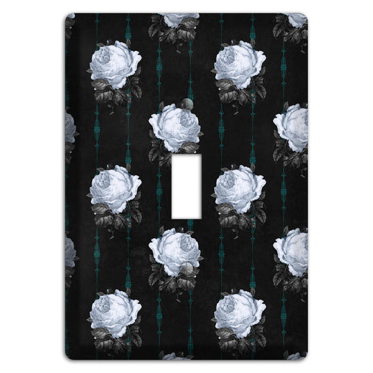 Dramatic Floral Black Cover Plates