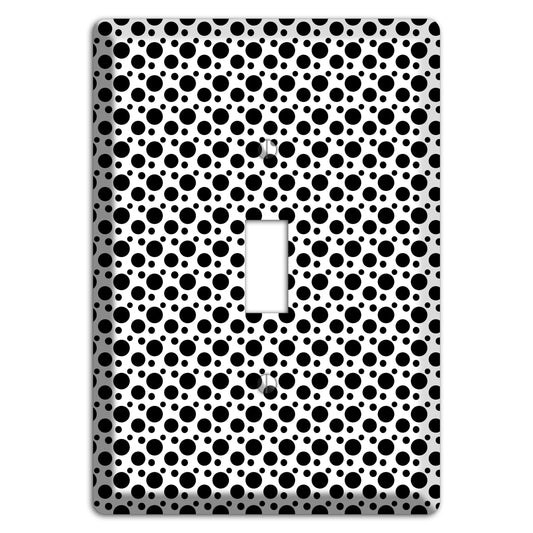 White with Black Small and Tiny Polka Dots Cover Plates