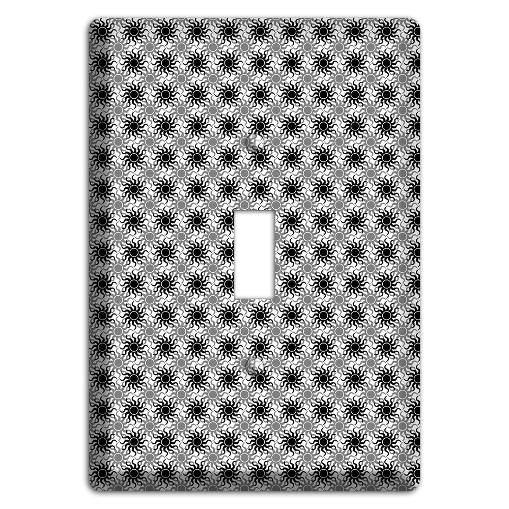 Black and Grey Sun Contour Cover Plates