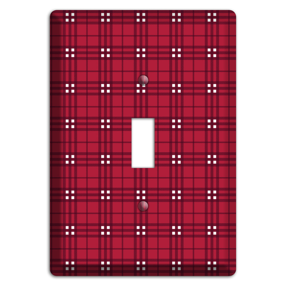 Red and White Plaid Cover Plates