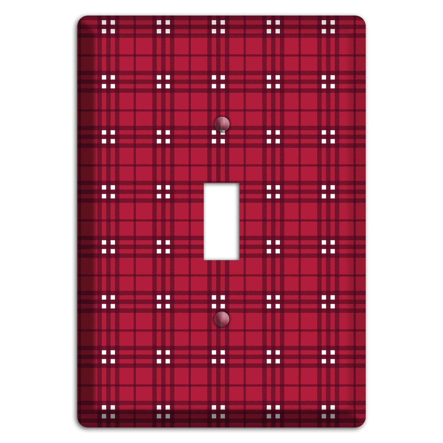 Red and White Plaid Cover Plates