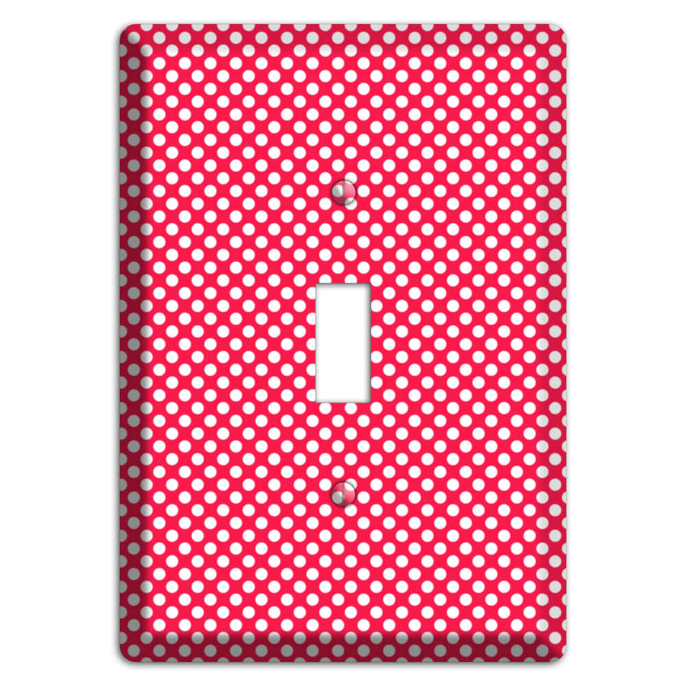 Fuschia with Pink Tiny Polka Dots Cover Plates