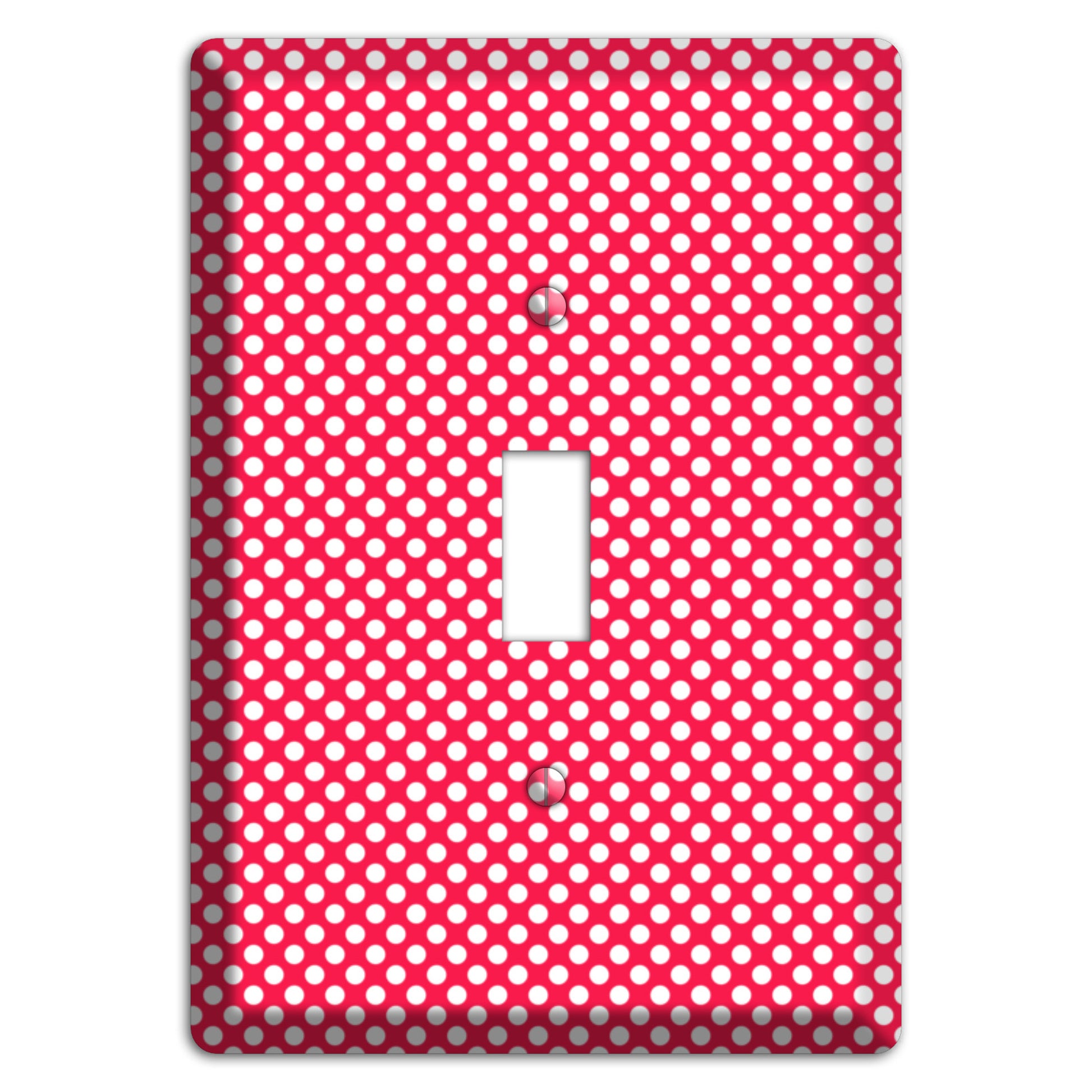 Fuschia with Pink Tiny Polka Dots Cover Plates
