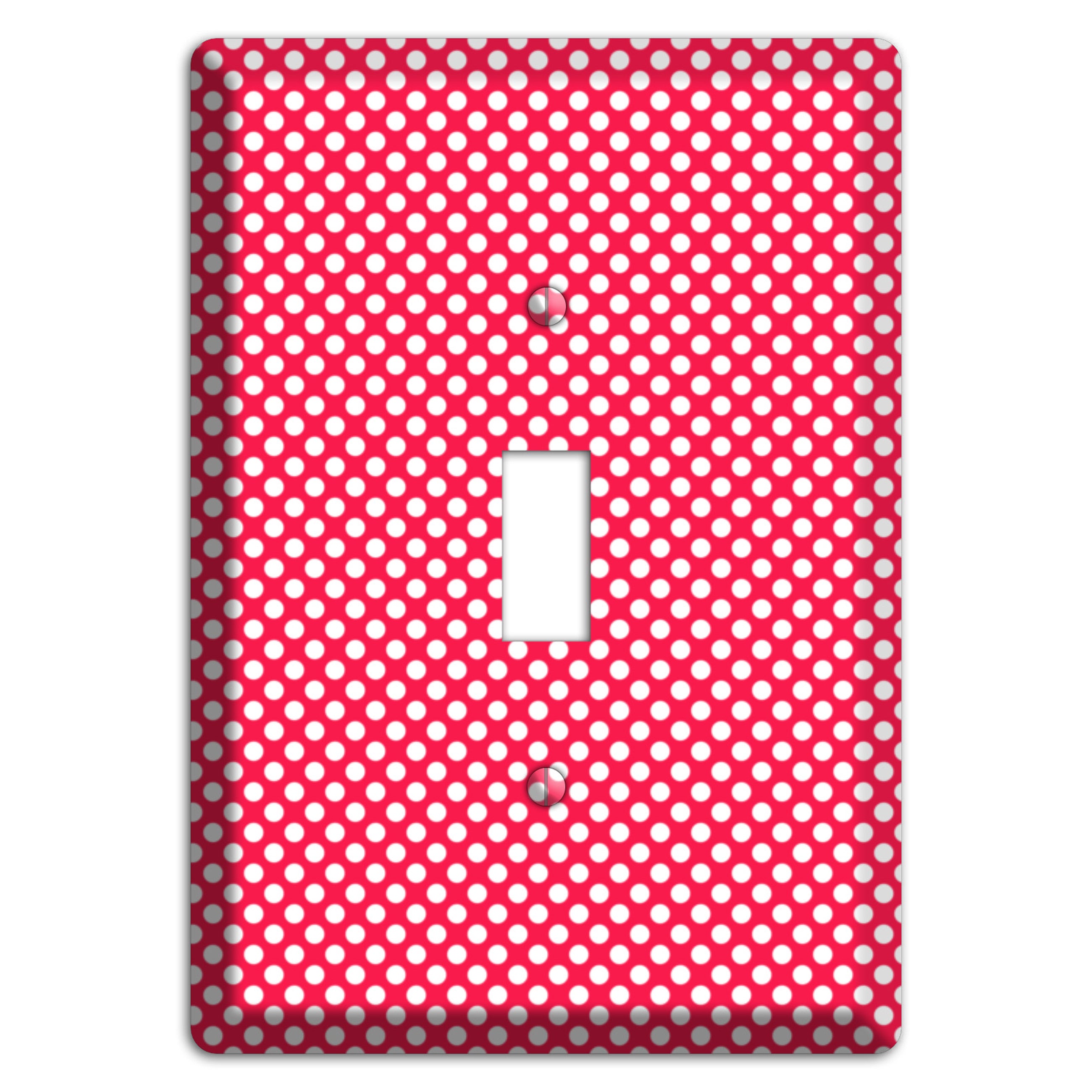 Fuschia with Pink Tiny Polka Dots Cover Plates