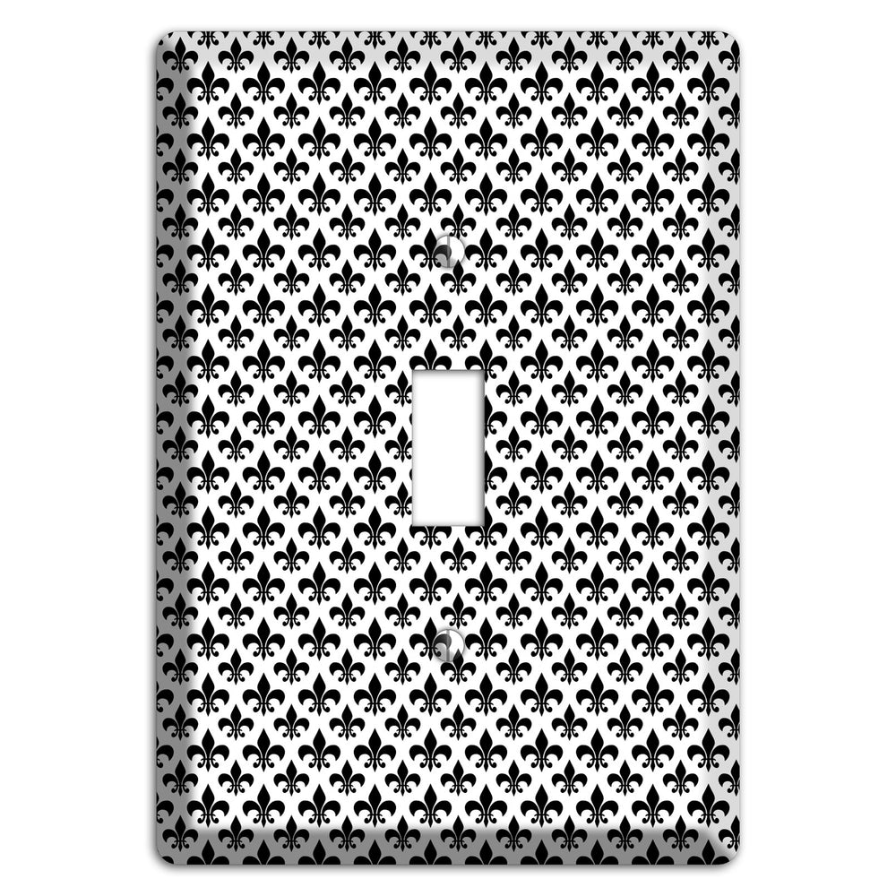 Black and White Fleur de lis Cover Plates