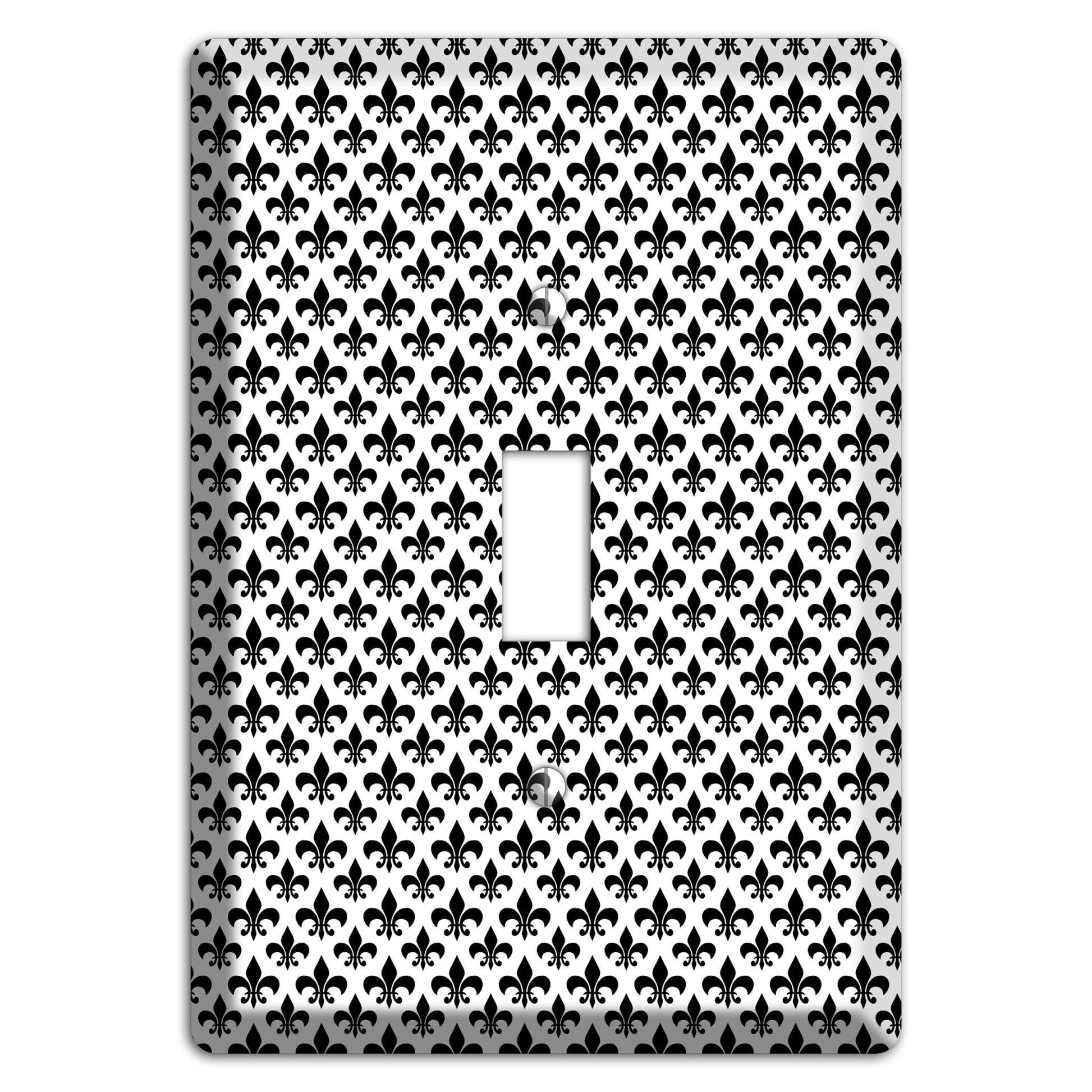 Black and White Fleur de lis Cover Plates