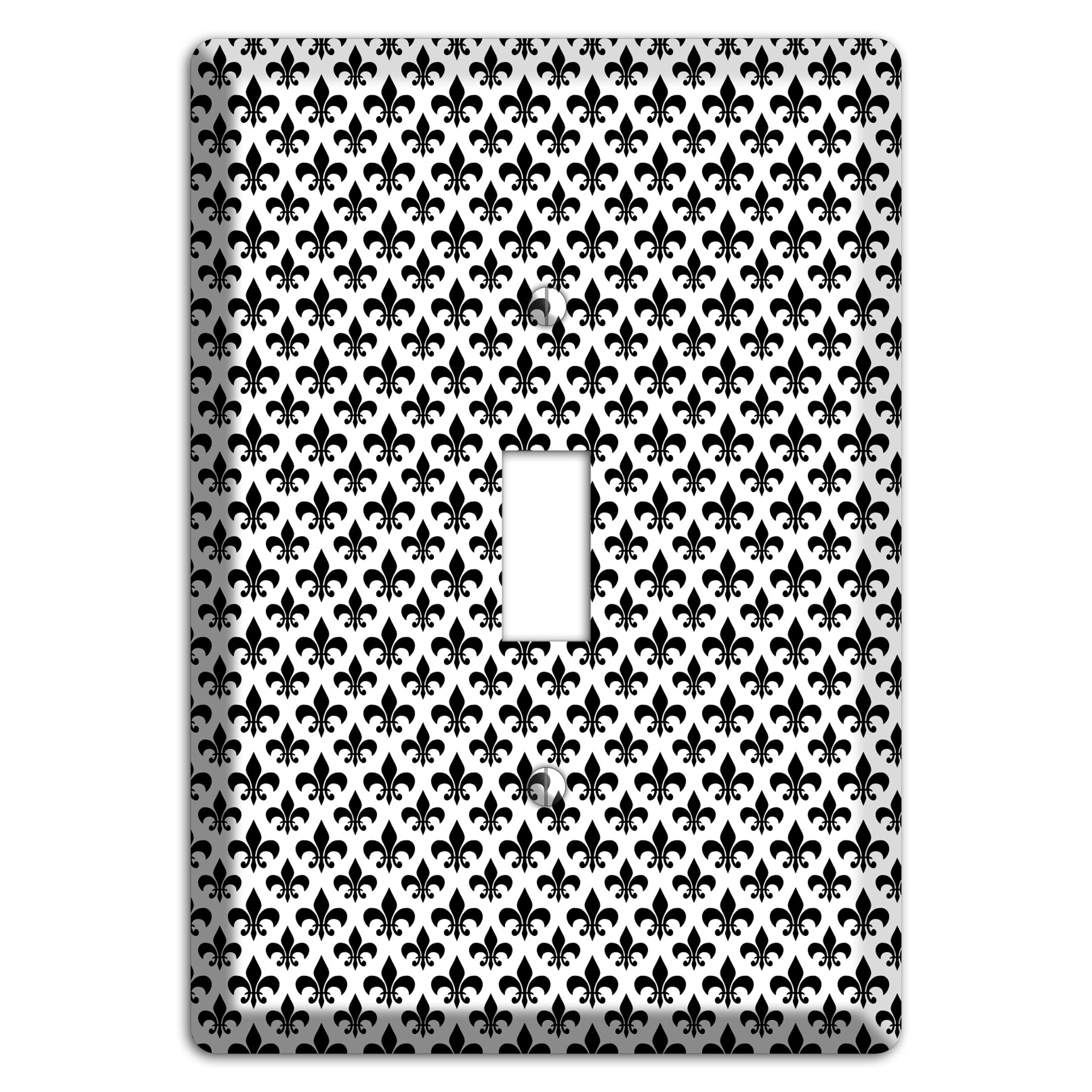 Black and White Fleur de lis Cover Plates