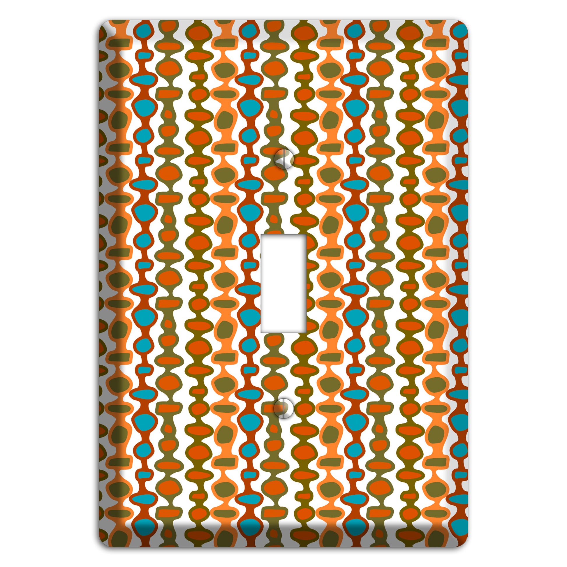 Multi Umber and Dusty Blue Bead and Reel Cover Plates