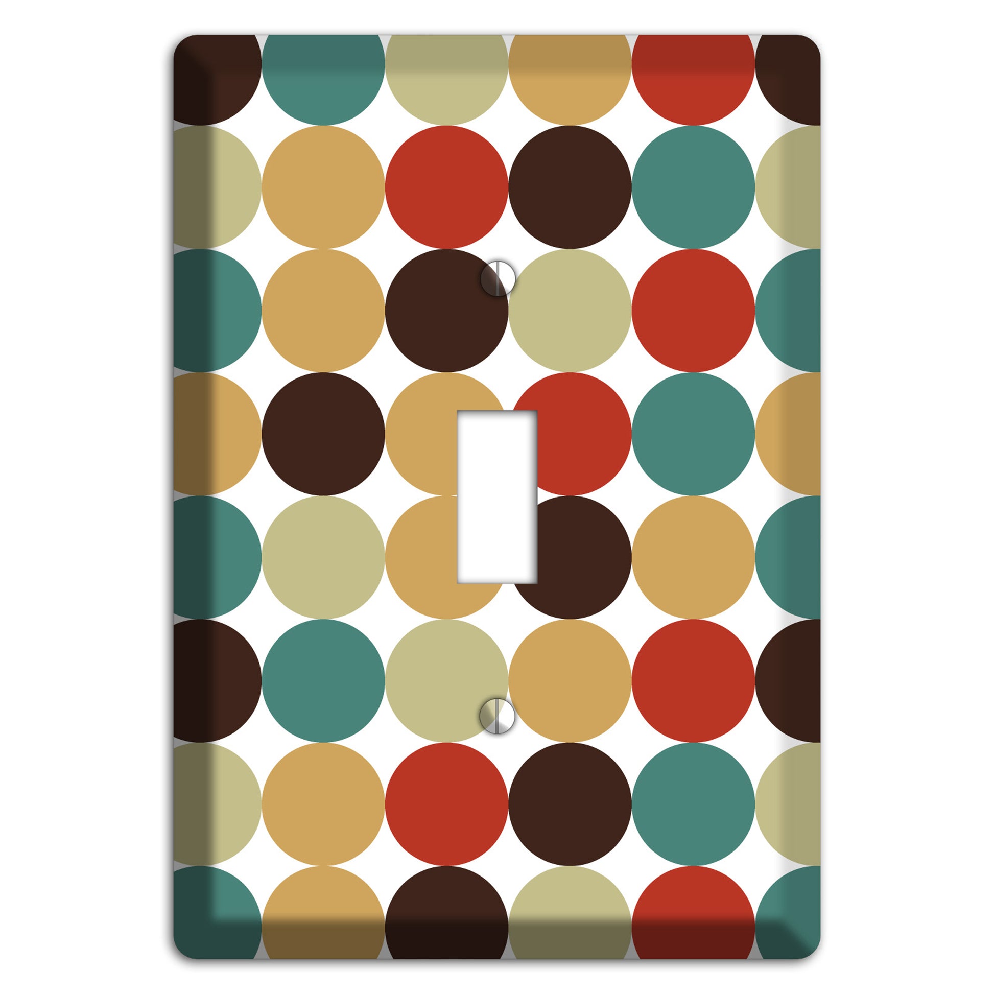 Brown Jade Beige Maroon Tiled Dots Cover Plates