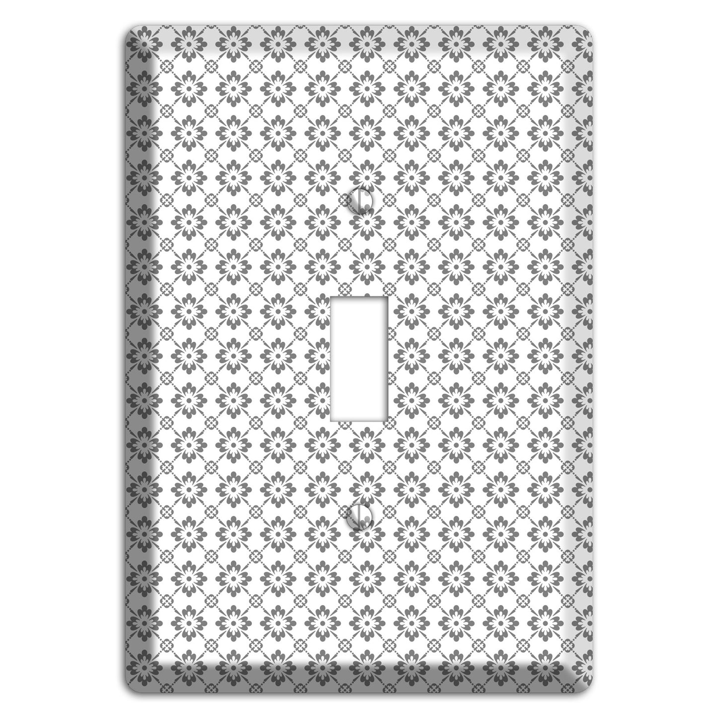 White with Grey Foulard Cover Plates
