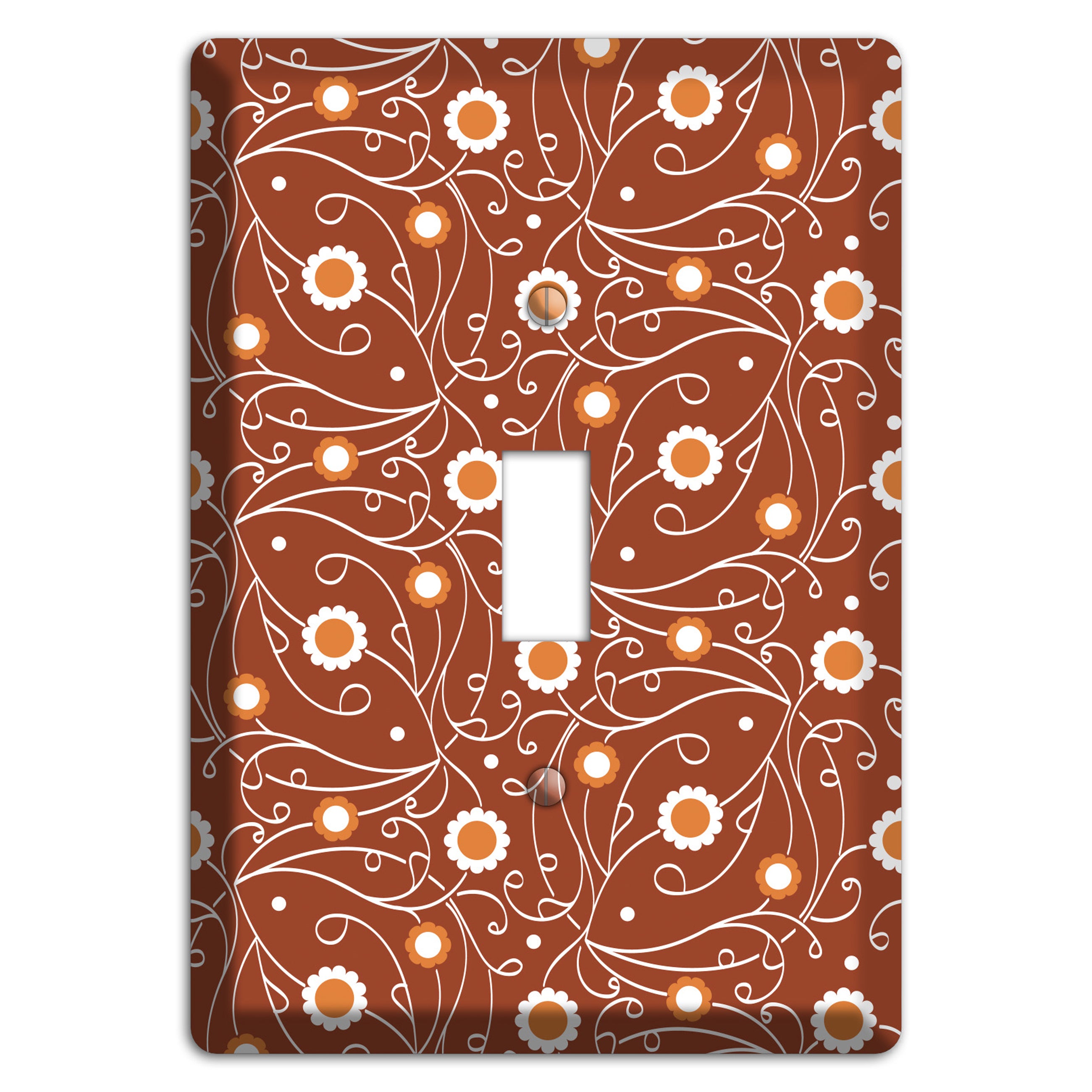 Brown Vine Floral Cover Plates
