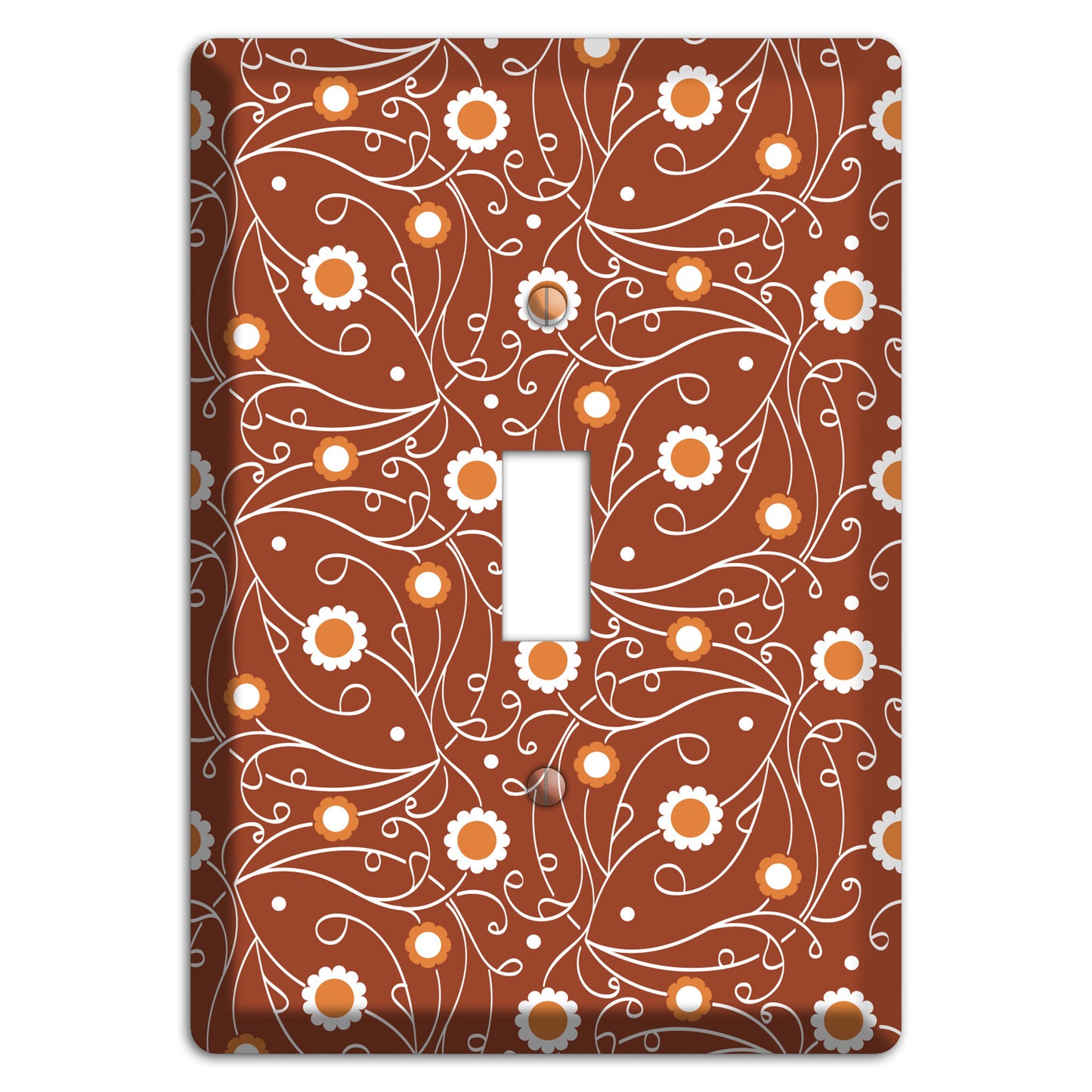 Brown Vine Floral Cover Plates