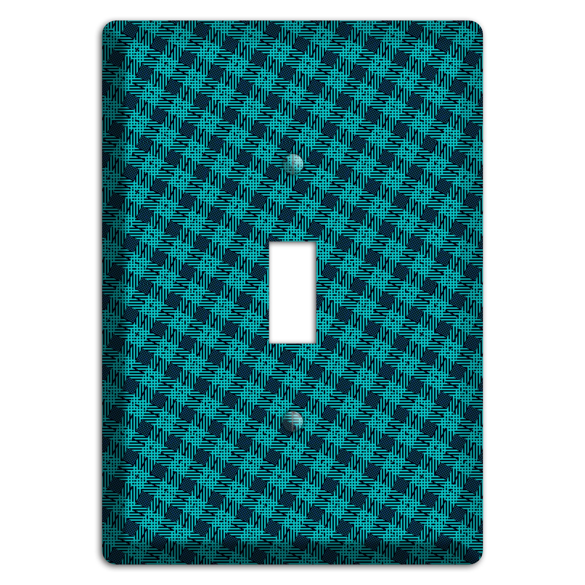 Turquoise Diamond Plaid Cover Plates