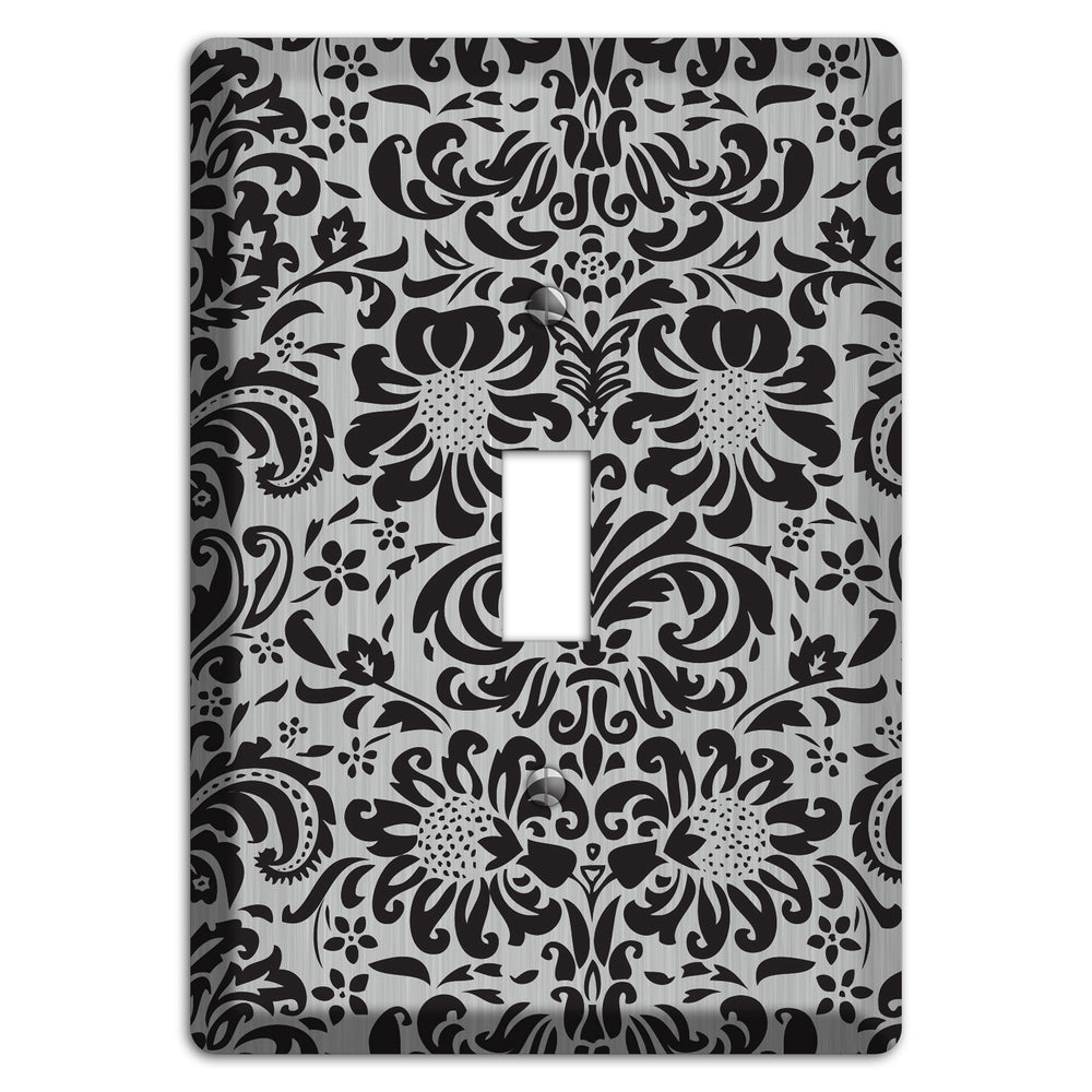 Black Toile Stainless Steel Cover Plates