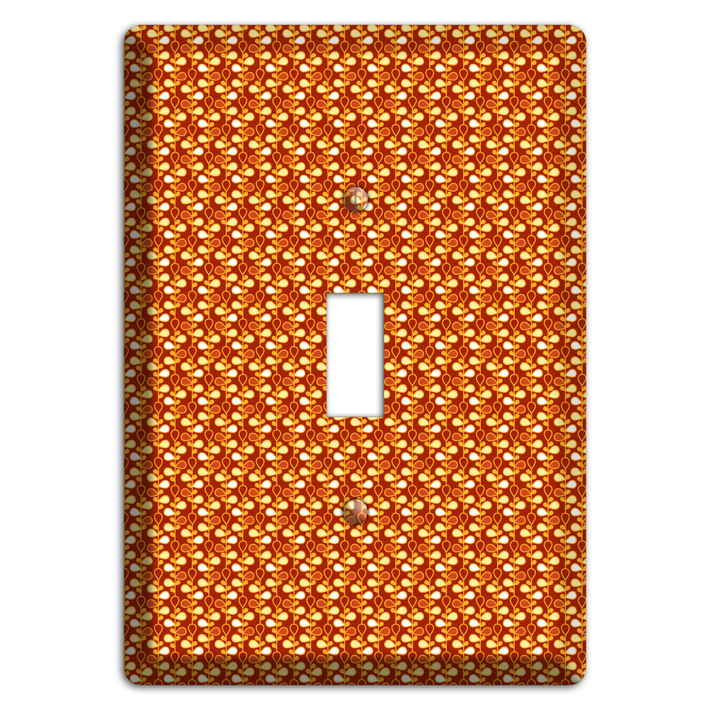 Tiny Maroon Teardrop Vine Cover Plates