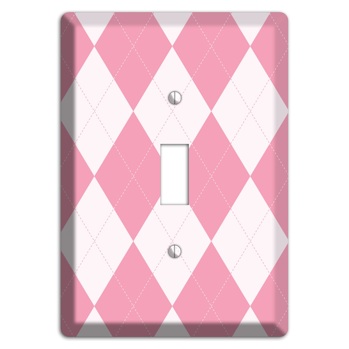 Pink Argyle Cover Plates