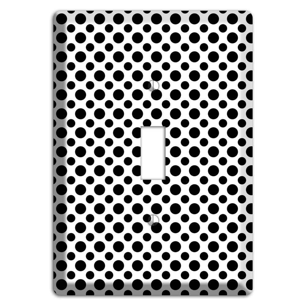 White with Black Multi Small Polka Dots Cover Plates