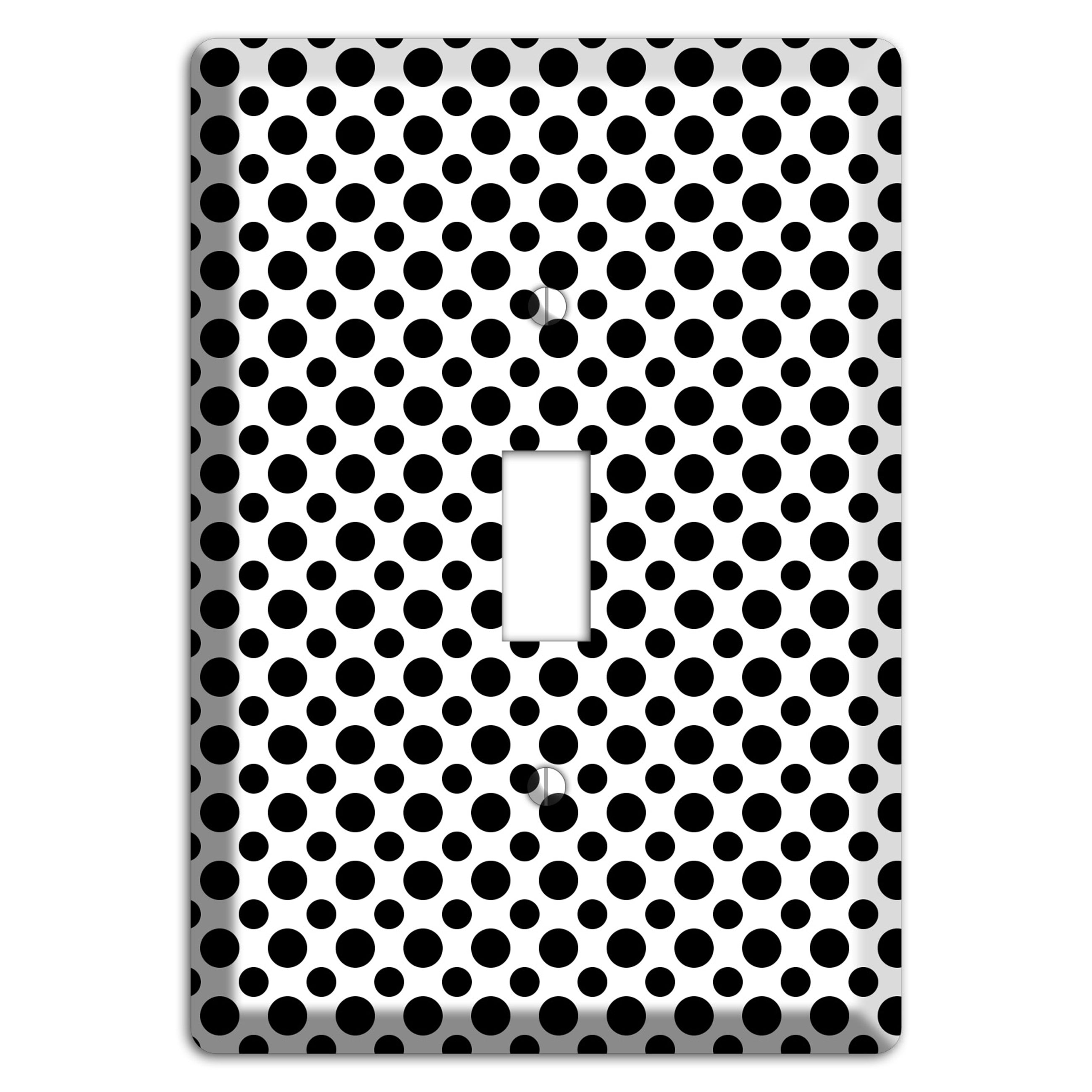 White with Black Multi Small Polka Dots Cover Plates