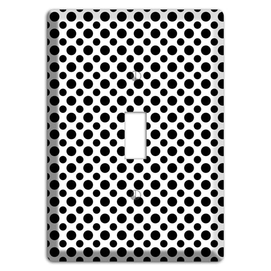 White with Black Multi Small Polka Dots Cover Plates