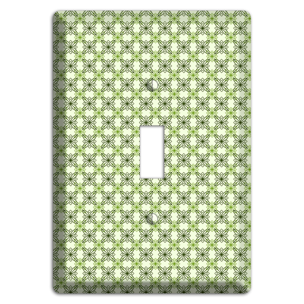 Multi Green Overlain Foulard Cover Plates