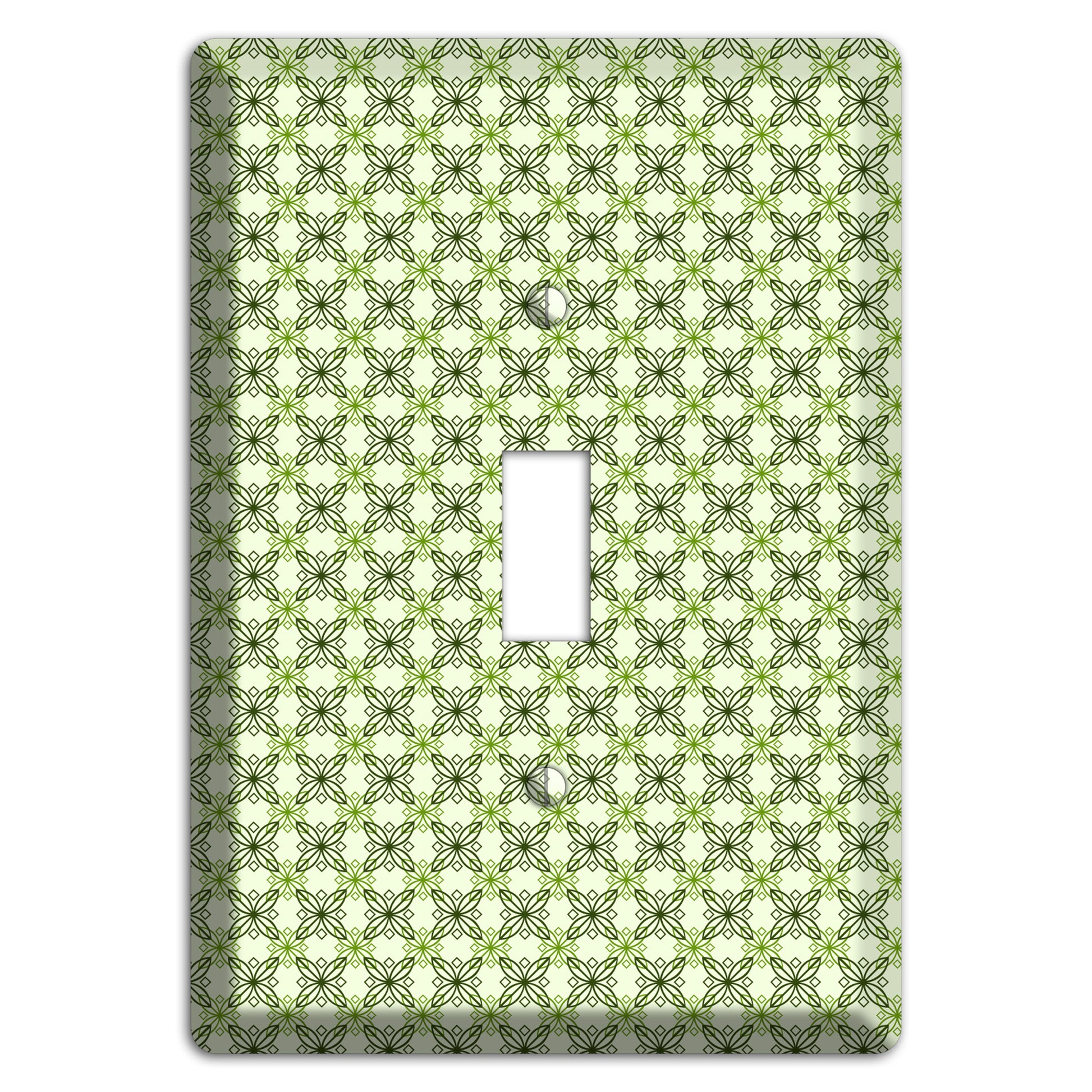 Multi Green Overlain Foulard Cover Plates