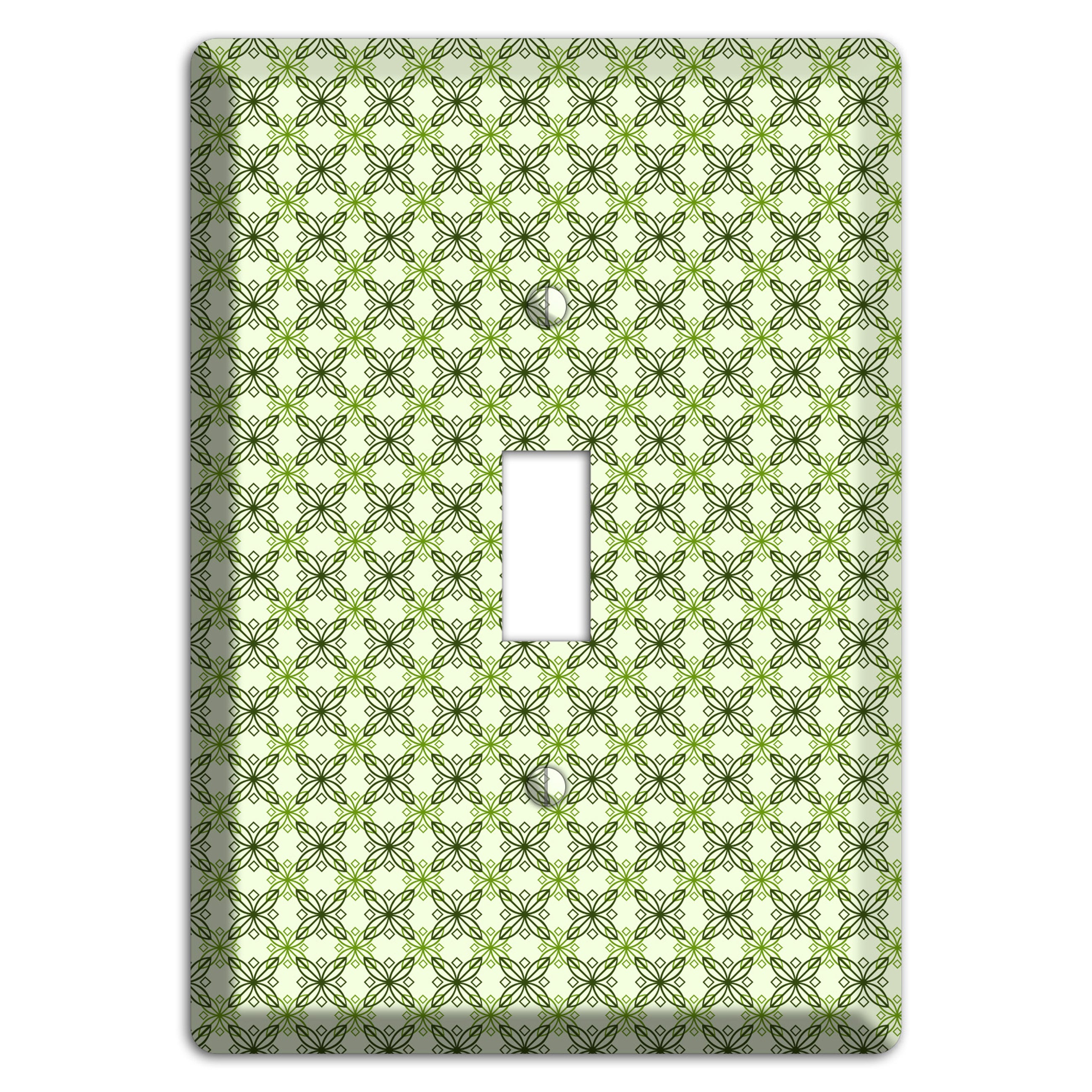 Multi Green Overlain Foulard Cover Plates