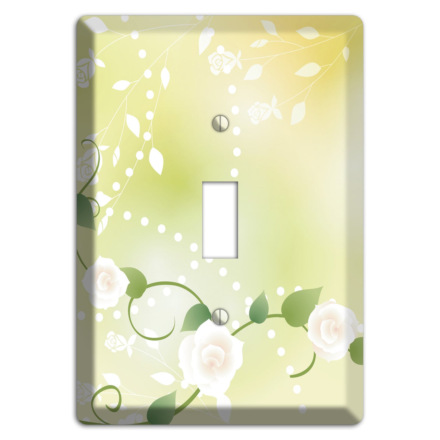 Green Delicate Flowers Cover Plates