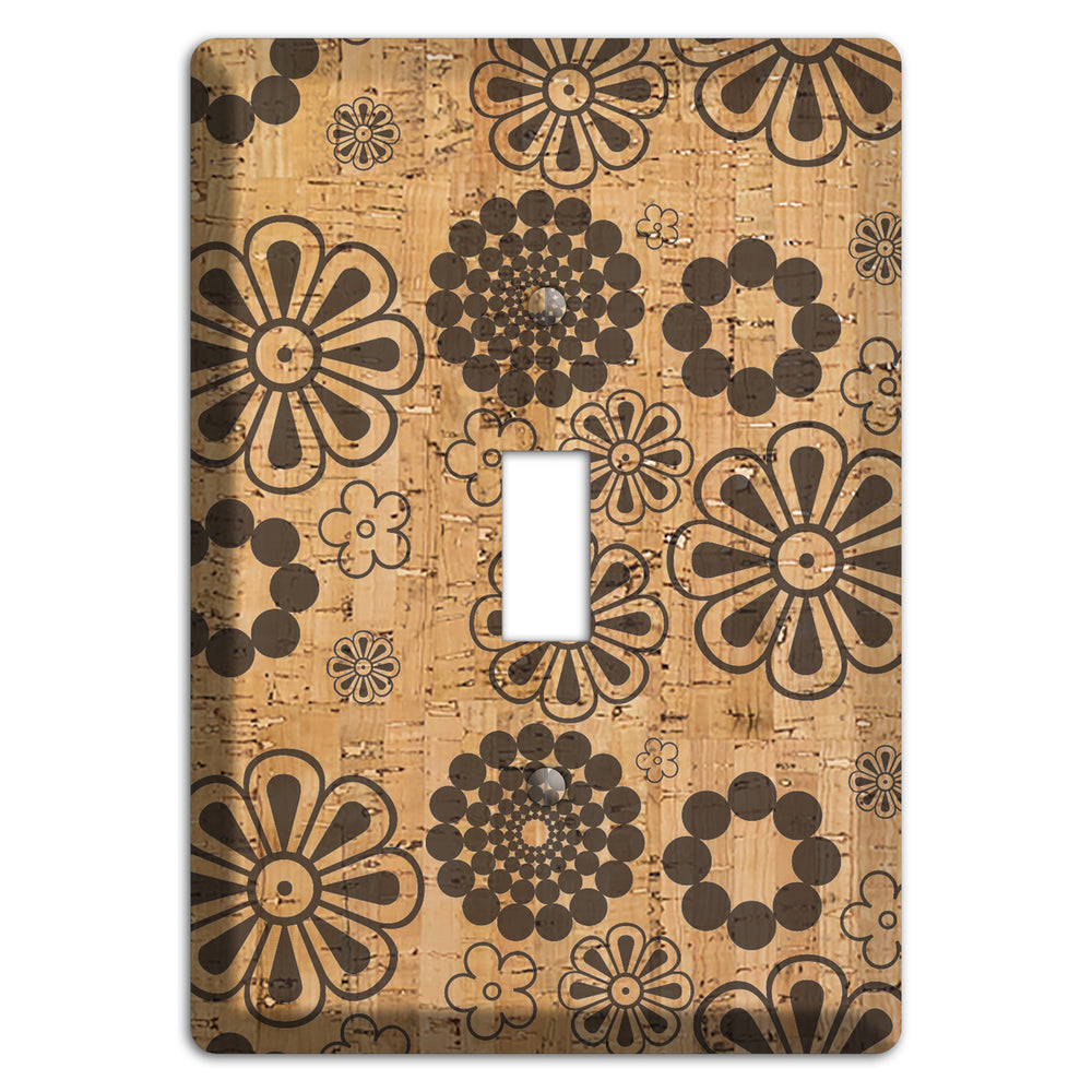 Retro Floral Cork Cover Plates