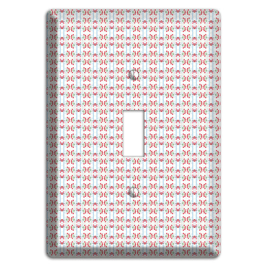 White with Red Blue Tapestry Cover Plates