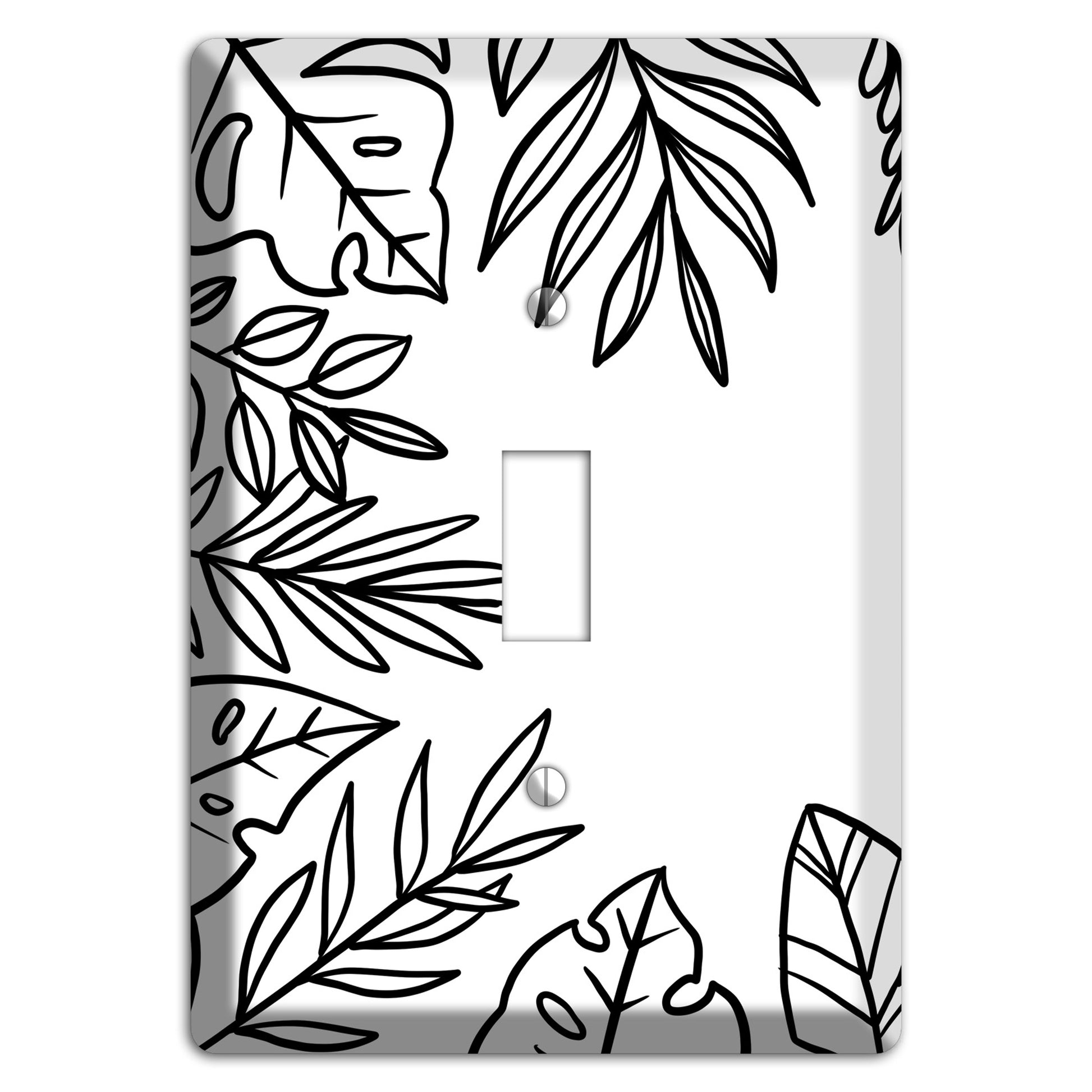 Hand-Drawn Leaves 4 Cover Plates