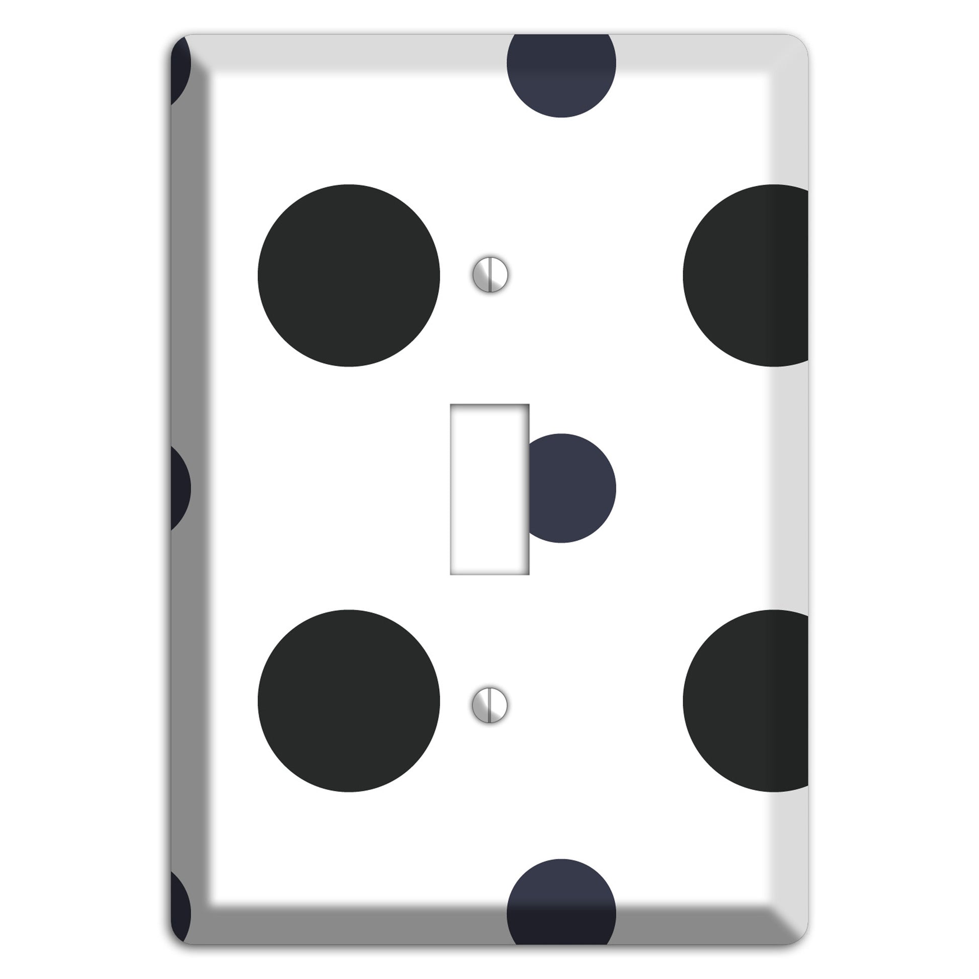Black Multi Medium Polka Dots Cover Plates