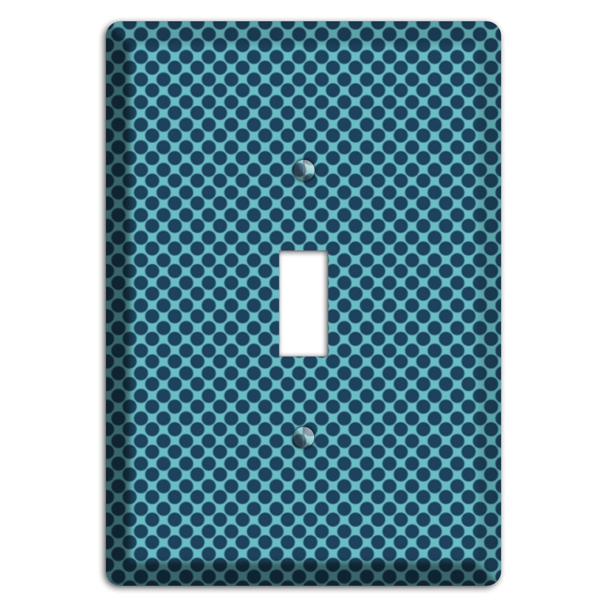 Turquoise with Blue Packed Polka Dots Cover Plates