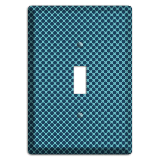 Turquoise with Blue Packed Polka Dots Cover Plates