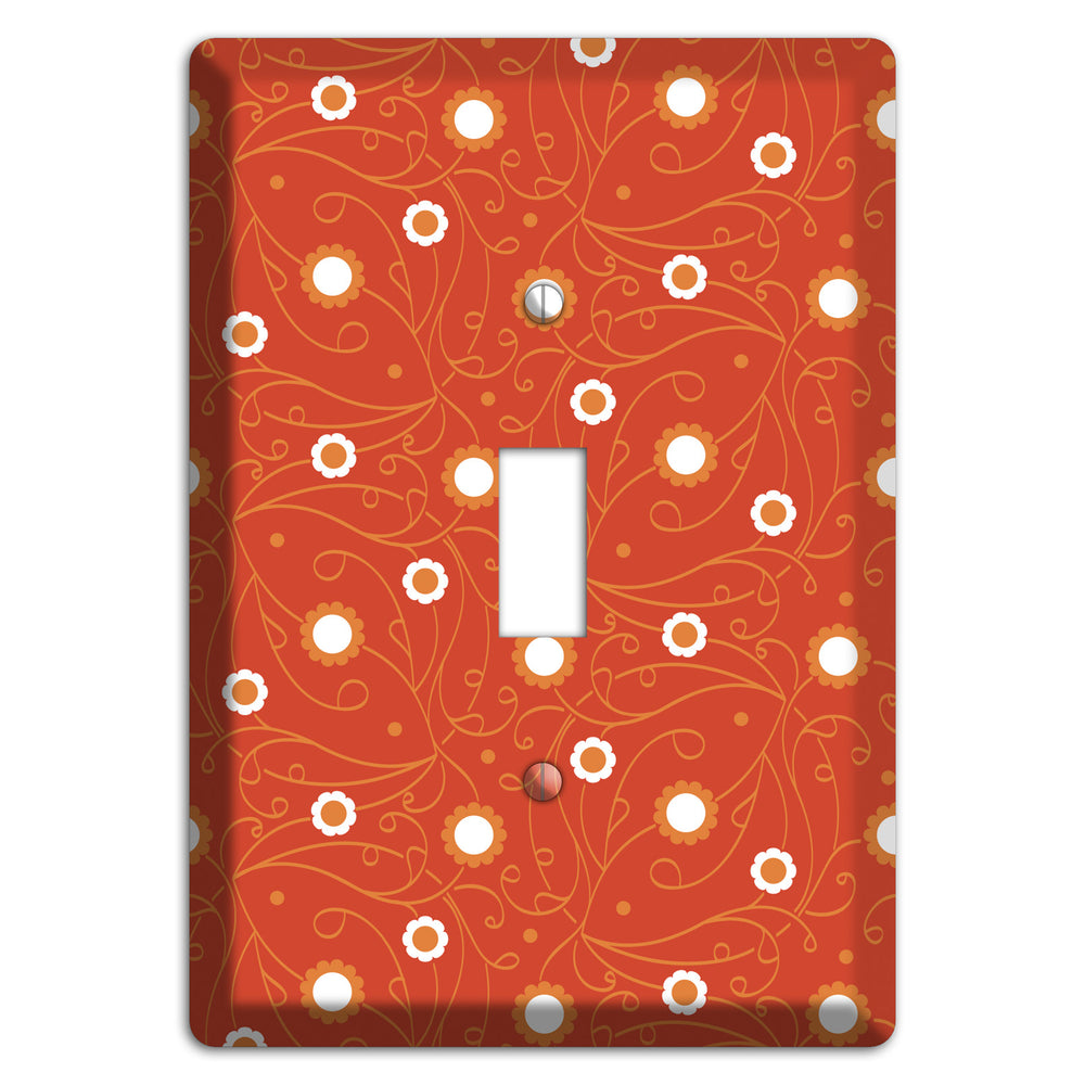 Red Vine Floral Cover Plates