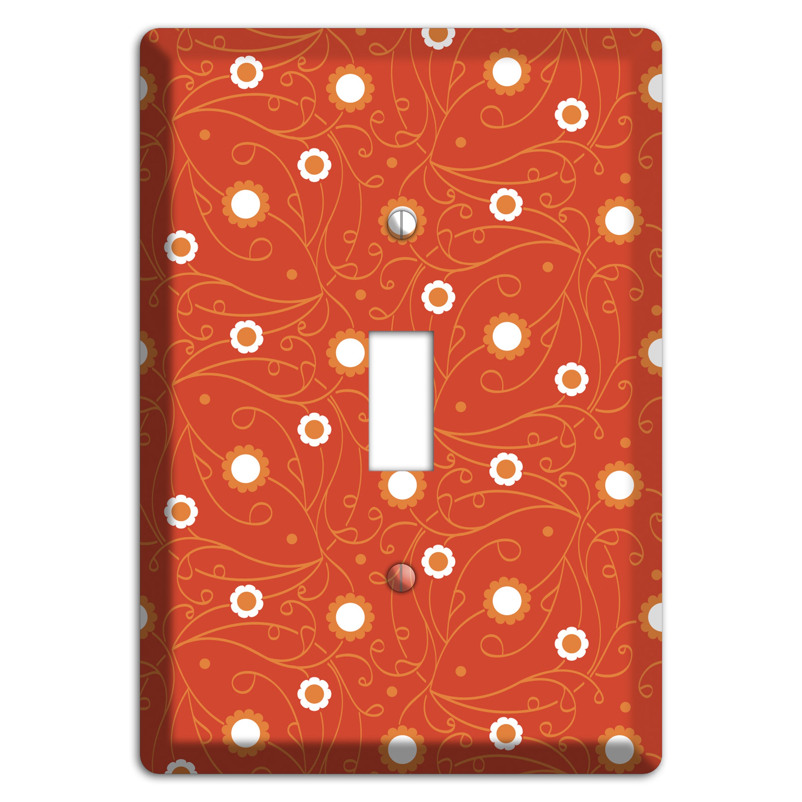Red Vine Floral Cover Plates